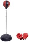HOMCOM Punchingball Set Standbox Training Set h&ouml;henverstellbar Schwarz+Rot