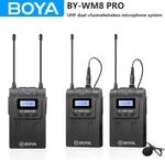 Boya BY-WM8 Pro UHF Wireless Laval ier Revers Mikrofon f&uuml;r iPhone Android DSLR