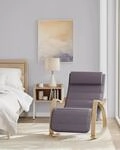 SONGMICS Schaukelsessel Relaxsessel, Relaxstuhl, verstellbare Fu&szlig;st&uuml;tze