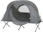 SoBuy OGS60-HG Survival-Zelt Feldbett Feldbett 4 in1 Camping Set mit Schlafsack 