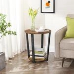 VASAGLE Beistelltisch rund, Couchtisch, Sofatisch mit Stahlgestell, 50 x 50 x...