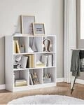 VASAGLE B&uuml;cherregal, Regal, W&uuml;rfelregal, Standregal, mit offenen F&auml;chern