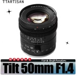 TTARTISAN Tilt 50mm F1.4 MF Vollformat-Kameraobjektiv f&uuml;r Studiofotografie,