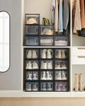 SONGMICS Schuhbox Schuhbox (18 St), faltbar, bis Gr&ouml;&szlig;e 44 oder 46