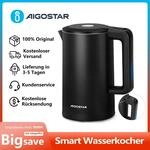 Aigostar Smart Wasserkocher mit Temperatureinstellung 40&deg;C-100&deg;C, WiFi...