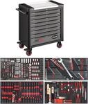 VIGOR Werkstattwagen Series XL Edelstahl-Arbeitsplatte mit Sortiment V4481-X/375