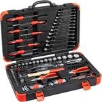 VIGOR Werkzeugkoffer universal V4425N 1/4", 1/2" Au&szlig;en Doppelsechskant