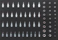 VIGOR Steckschl&uuml;sseleinsatz Satz V2837 1/4", 3/8" 1/2" E Profil Innen
