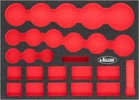 VIGOR Weichschaumeinlage leer V5066-L L x B x H: 393 mm x 282 mm x 35 mm