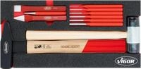 VIGOR Hammer- und Mei&szlig;el Satz V5006 11-teilig Anzahl Werkzeuge: 11