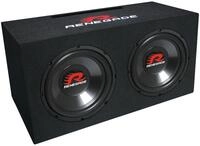RENEGADE Subwoofer-Box RXV1002 2x 25cm 1000 Watt Doppelwoofer Auto Basskiste