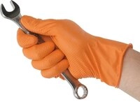 Kunzer Nitril-Einweghandschuhe orange TIGER GRIP Gr&ouml;&szlig;e M (100 St&uuml;ck) TIGERGRIPM
