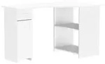 Eckschreibtisch Linzia , wei&szlig; , Ma&szlig;e (cm): B: 118 H: 77