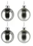 Weihnachtsbaumkugel 10er-Set , silber , Glas,Aluminium &Oslash;: 6