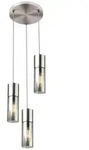 Globo Lighting Pendelleuchte , silber , Ma&szlig;e (cm): B: 30 H: 150 T: 30.0