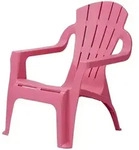 Kinder-Gartenstuhl Mini-Selva , rosa/pink , Ma&szlig;e (cm): B: 37 H: 44,5 T: 39.5