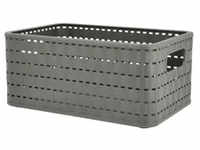 Rotho Aufbewahrungsbox , grau , Kunststoff , Maße (cm): B: 18,5 H: 12,6