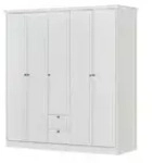 Dreht&uuml;renschrank Laurito , wei&szlig; , Ma&szlig;e (cm): B: 190 H: 200 T: 67.0