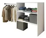 Kompaktgarderobe Dacho , wei&szlig; , Ma&szlig;e (cm): B: 90 H: 100 T: 50.0