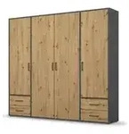Dreht&uuml;renschrank Yarm , grau , Ma&szlig;e (cm): B: 187 H: 194