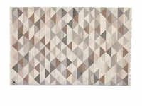 Tom Tailor Teppich Kelim Triangel , beige , Wolle , Maße (cm): B: 65 H: 0,5