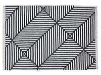 Tom Tailor Teppich Kelim Criss Cross , schwarz , Baumwolle , Maße (cm): B: 65...