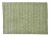 SANSIBAR Sylt Wollteppich List , grün , Wolle , Maße (cm): B: 90 H: 1,3