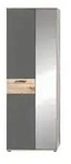 Garderobenschrank Mason , grau , Ma&szlig;e (cm): B: 70 H: 200 T: 37.0