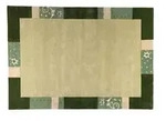 THEKO Wollteppich Royal Ganges , gr&uuml;n , Viskose , Ma&szlig;e (cm): B: 70 H: 1,3