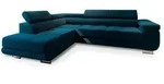 MASSENO Ecksofa mit Schlaffunktion Selva , blau , Ma&szlig;e (cm): B: 277 H: 90