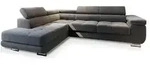 MASSENO Ecksofa mit Schlaffunktion Selva , grau , Ma&szlig;e (cm): B: 277 H: 90