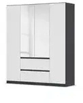 Dreht&uuml;renschrank Wigan , grau , Ma&szlig;e (cm): B: 181 H: 210