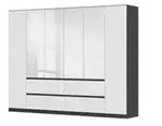 Dreht&uuml;renschrank Wigan , grau , Ma&szlig;e (cm): B: 271 H: 210