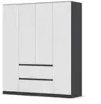 Dreht&uuml;renschrank Wigan , grau , Ma&szlig;e (cm): B: 181 H: 210
