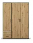 Dreht&uuml;renschrank Yarm , grau , Ma&szlig;e (cm): B: 140 H: 194