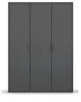 Dreht&uuml;renschrank Yarm , grau , Ma&szlig;e (cm): B: 140 H: 194