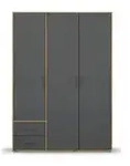 Dreht&uuml;renschrank Yarm , braun , Ma&szlig;e (cm): B: 140 H: 194