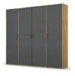 Dreht&uuml;renschrank Yarm , braun , Ma&szlig;e (cm): B: 187 H: 194