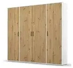 Dreht&uuml;renschrank Yarm , wei&szlig; , Ma&szlig;e (cm): B: 187 H: 194