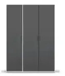 Dreht&uuml;renschrank Yarm , wei&szlig; , Ma&szlig;e (cm): B: 140 H: 194