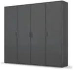 Dreht&uuml;renschrank Yarm , grau , Ma&szlig;e (cm): B: 187 H: 194