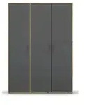 Dreht&uuml;renschrank Yarm , braun , Ma&szlig;e (cm): B: 140 H: 194