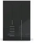 Dreht&uuml;renschrank Port Talbot , schwarz , Ma&szlig;e (cm): B: 151 H: 223