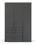 Dreht&uuml;renschrank Port Talbot , schwarz , Ma&szlig;e (cm): B: 151 H: 223