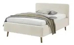 Polsterbett mit Bettkasten Mattis , beige , Ma&szlig;e (cm): B: 161 H: 105