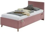 Polsterbett in Cord Cool , rosa/pink , Ma&szlig;e (cm): B: 100 H: 90