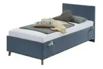 Polsterbett in Cord Cool , blau , Ma&szlig;e (cm): B: 100 H: 90