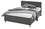 Polsterbett in Cord Cool , grau , Ma&szlig;e (cm): B: 150 H: 90