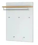 Garderobenpaneel Duna , wei&szlig; , Glas,Holzwerkstoff , Ma&szlig;e (cm): B: 80 H: 109 T: