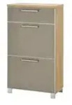 Schuhschrank Duna , beige , Ma&szlig;e (cm): B: 61 H: 108 T: 31.0